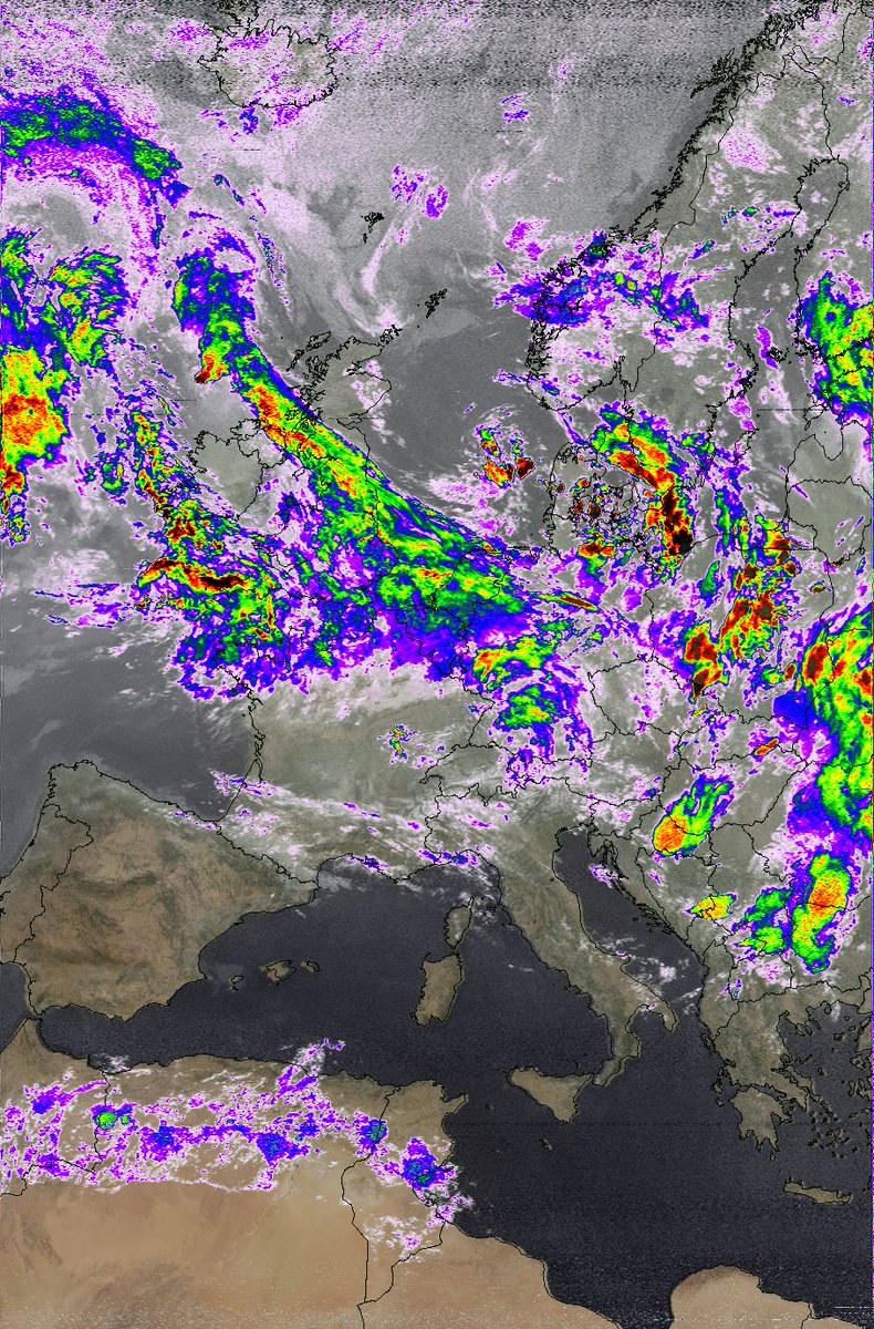 NOAA-19 APT IR / Precipation 🌧️🌧️ Satdump automated !