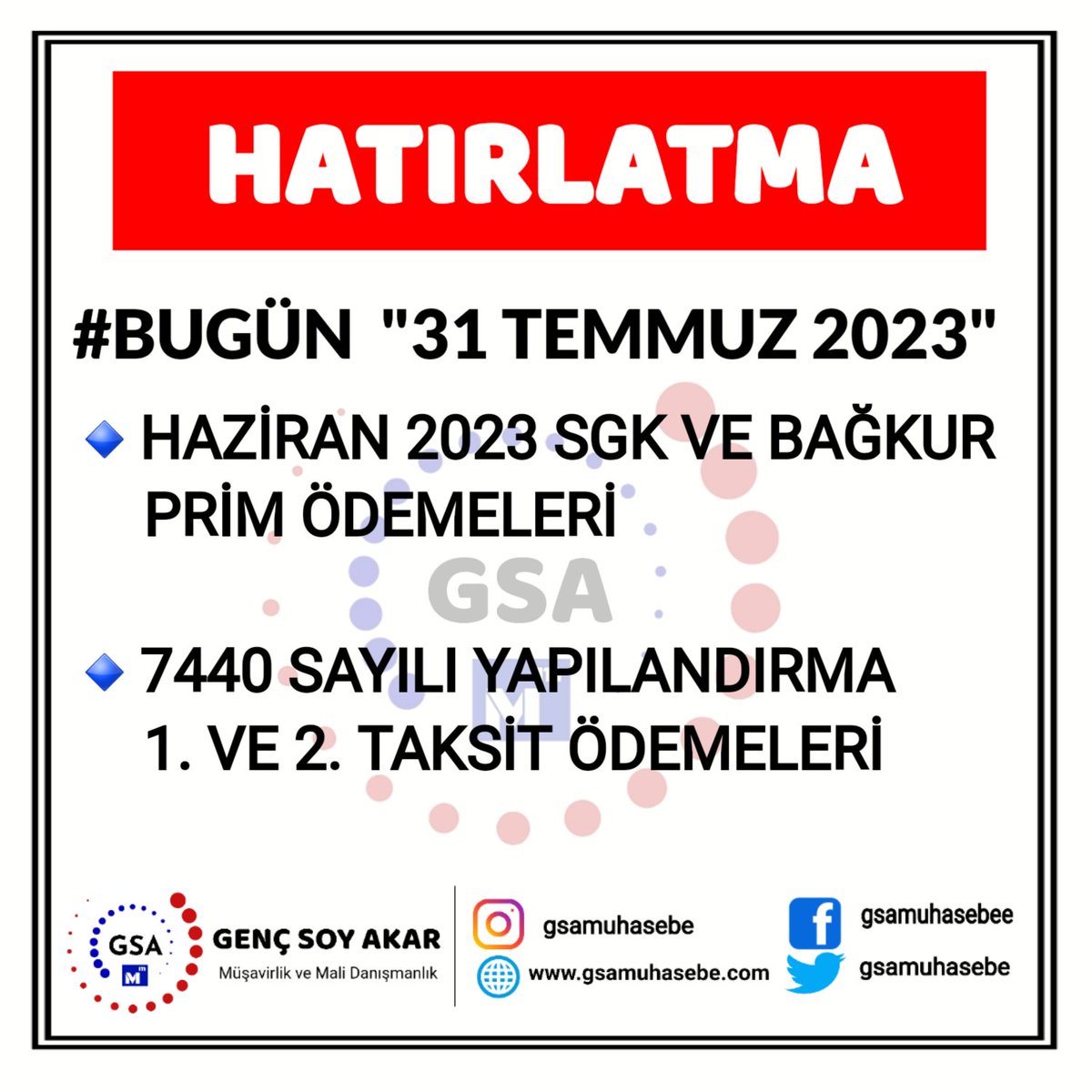 VOLKANAKAR's tweet photo. 📌 #songün #yapılandırma #7440 #gsamuhasebe  #eDönüşüm #eArşiv #eFatura #eSMM #eArşivfatura #İstanbul #Kocaeli #GİB #SGK #Türmob #İsmmmo #İsmmmd #Şirket #Limitedşirket #Anonimşirket #Muhasebe #Muhasebeci #Smmm #Malidanışman #Malimüşavir
https://t.co/V8lvStFb50 https://t.co/nYgWB0PVi9