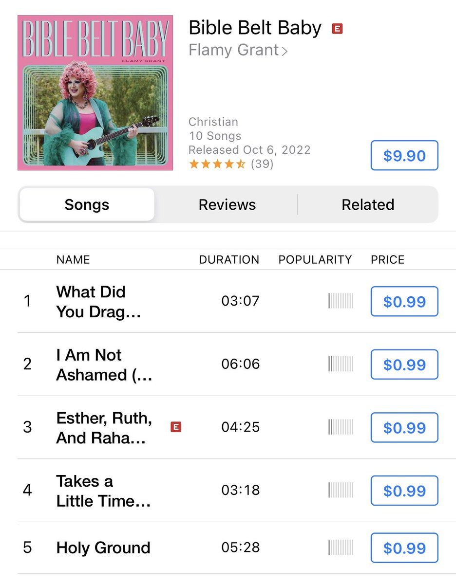 mattxiv's tweet photo. the #1 christian album on itunes right now is by a drag queen. i live https://t.co/jTHSOVUGEk