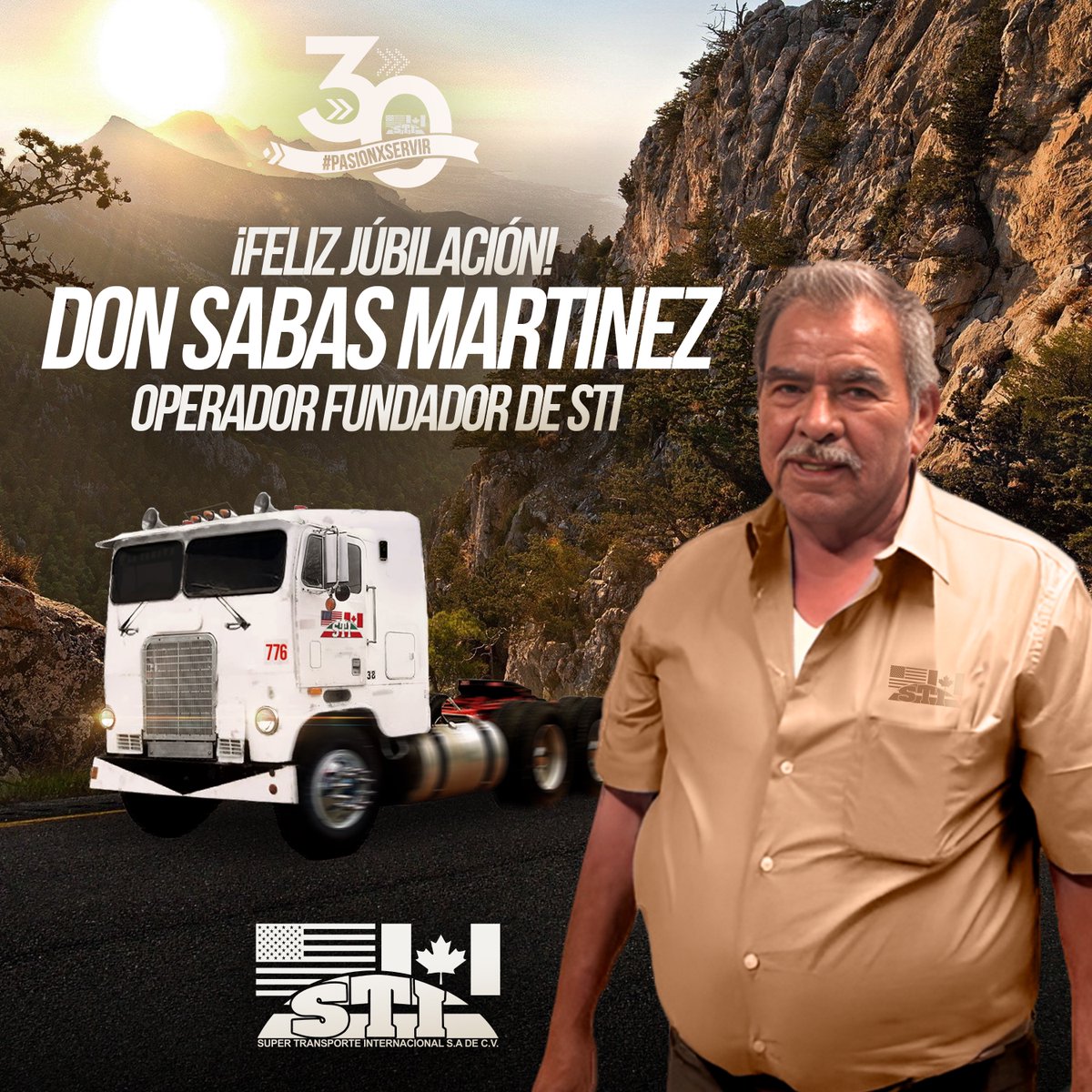 Este mes #STIMéxico despide con mucha admiración y respeto a Don Sabas Martinez, un distinguido operador que formo parte de #STI desde sus inicios y que ahora inicia su merecido descanso de jubilación.
¡Gracias por su entrega y su dedicación! #PasiónPorServir
