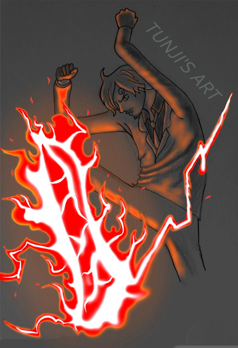 tunjitolani's tweet photo. I love drawing his flames 💙❤️🩵#sanji #ifritjambe #ONEPIECE https://t.co/lAhFL1VNRG