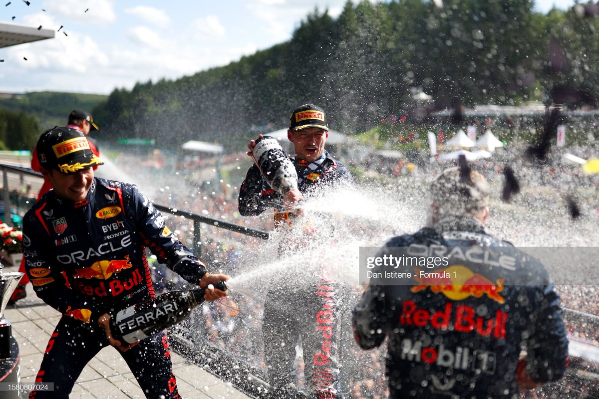 #MaxVerstappen of the Netherlands and Oracle Red Bull Racing made it an incredible eight wins in a row at the #F1 Grand Prix of Belgium 📸: @AllSportSnapper, Dan Istitene #BelgianGP