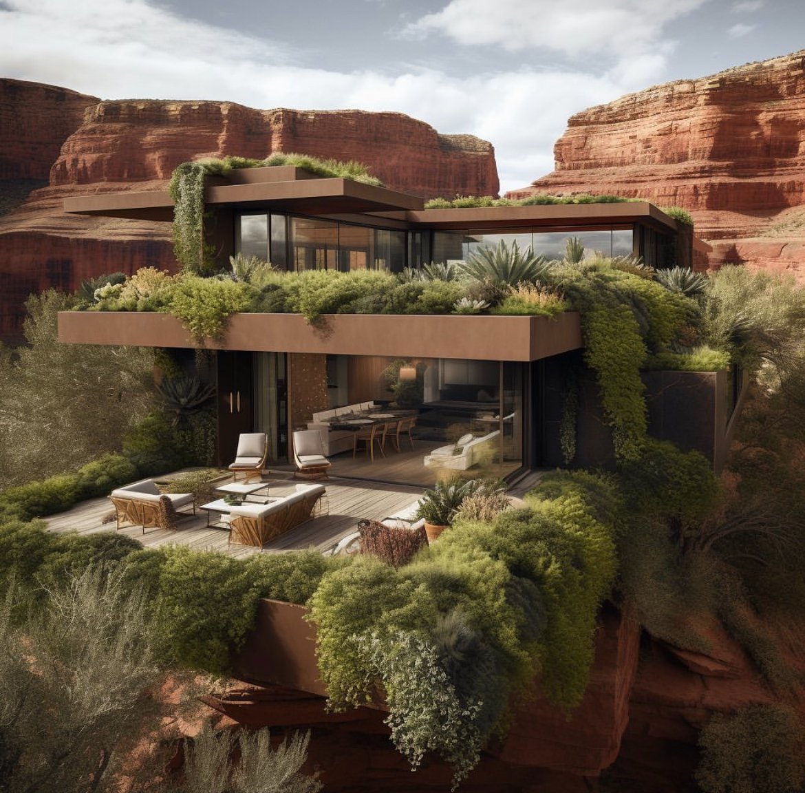 HOUSEPORN___'s tweet photo. Villa in the Grand Canyon. https://t.co/ZYn4yDsJRK