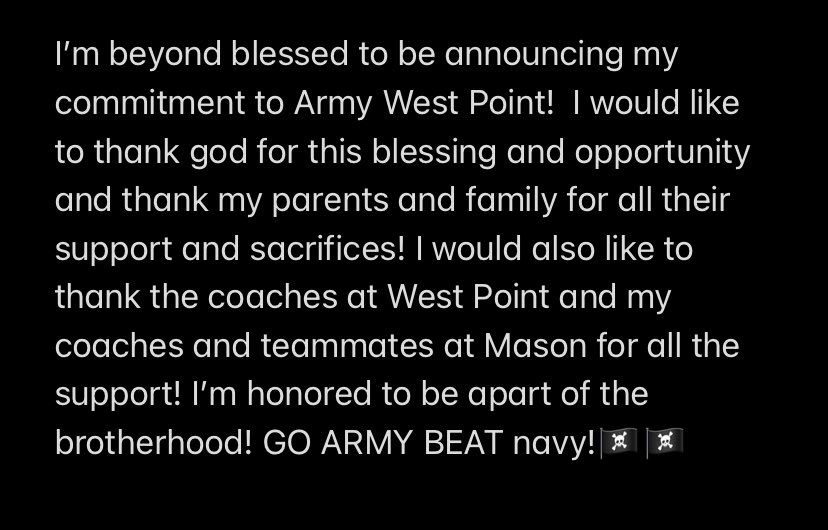 GO ARMY BEAT navy!🏴‍☠️🏴‍☠️🏴‍☠️ <a href="/CoachCastner/">Brian Castner</a> <a href="/MasonCometsFB/">Mason Football</a> <a href="/CoachBPowers/">Blake Powers</a> <a href="/CoachJuice17/">Coach Juice</a> <a href="/CoachJeffMonken/">Jeff Monken</a> <a href="/ArmyWP_Football/">Army Football</a> #AGTG #COMMITTED