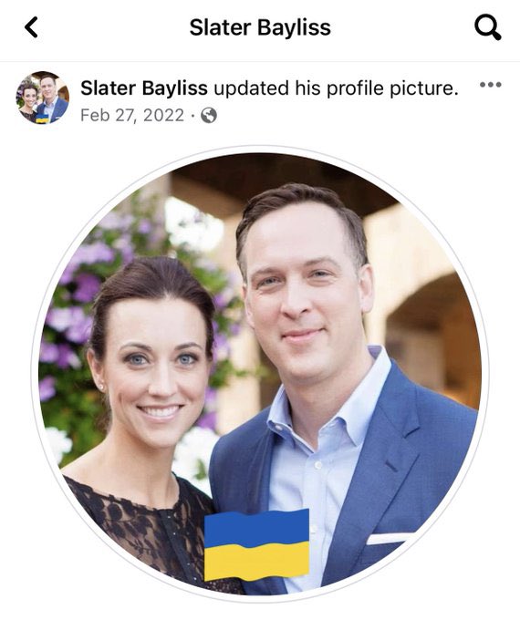 LauraLoomer's tweet photo. I have uncovered photos of another one of @RonDeSantis’s top bundlers. Meet Slater Bayliss. He’s a lobbyist for Bud light and a supporter of Ukraine. 

He was at @RonDeSantis’s kickoff event in Miami, hosted a fundraiser for DeSantis in DC, and is listed as a “bundler team leader”. 

Ron DeSantis is pro Bud Light and pro Ukraine. #AmericaLast #DeFraud