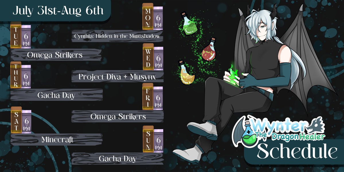 wynter_ttv's tweet photo. New schedule, all times are EST!!!
Adding in a couple games this week! A completely new one and one we only see every so often! Would love to see you guys there!
Art: @/kizakyun
Tag: #Wyntertyme https://t.co/n0KtkrVUgo