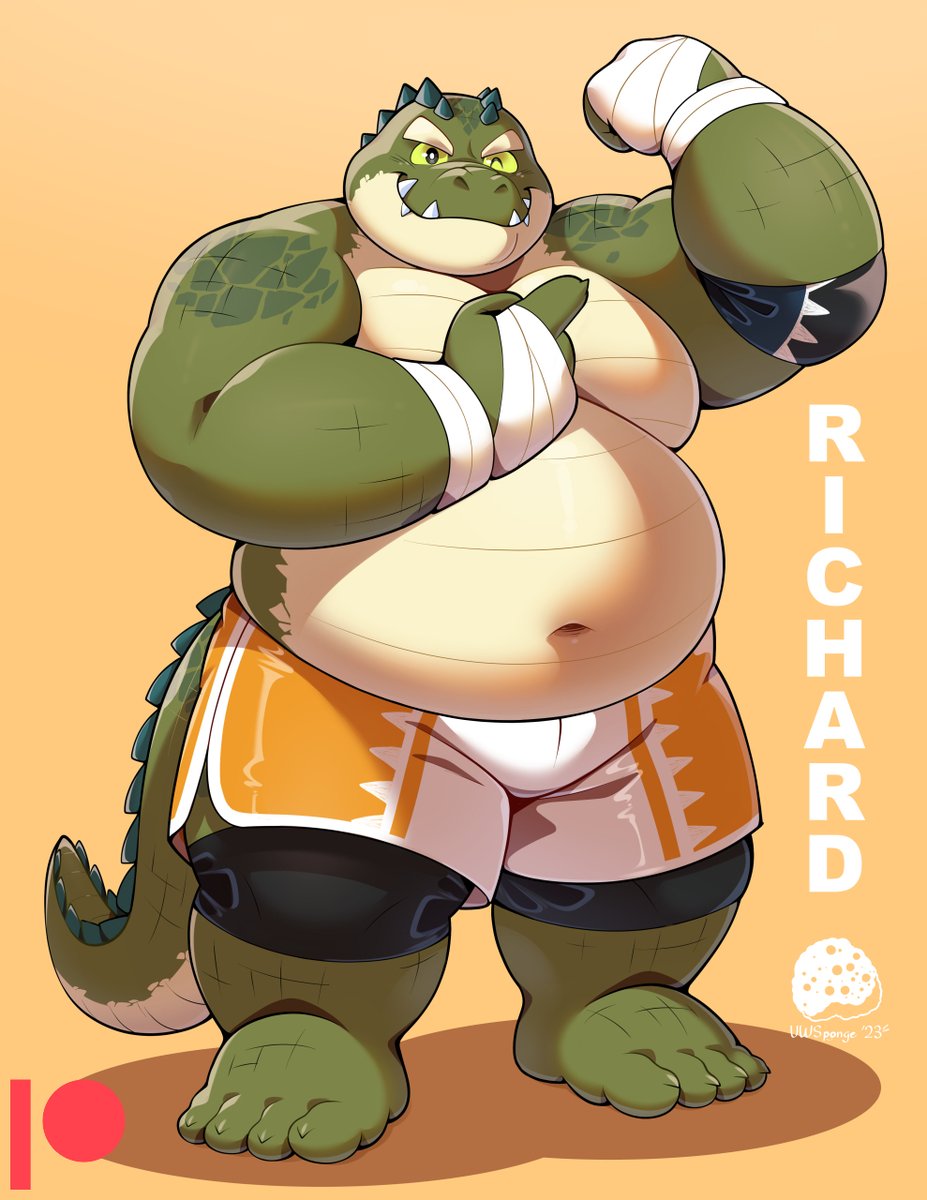 My Florida Gator, Richard Johnnson! 🐊 He was Sergei's best friend and worst enemy hehe. They have very rocky relationship 😅 Be careful he can wrestle good both on land or in water 🤣

To see full size early access and more art please check my bio ☺️🙏