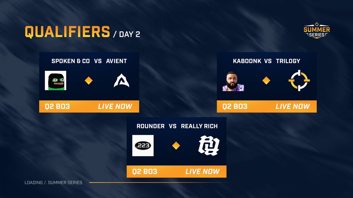 GameRogueR6's tweet photo. 📢 Here are the links to some great matchups we have today for round 1!
🏆 @SenValeTV and #Spoken&CO vs @TeamAvient
✦ Live Now | https://t.co/k5ppFTD5ug
🏆 @EmilioR6S and #Kaboonk vs @Franklin_R6 and #Trilogy
✦ Live Now | https://t.co/InzJf5lUbV
🏆 @unpeakn and #Rounder vs @NidoR6s and #ReallyRich
✦ Live Now | https://t.co/T9CpVKtGl4
※ #gamerogue #gonerogue #thestorystartshere #1gonerogue #RainbowSixSiege #SummerSeries