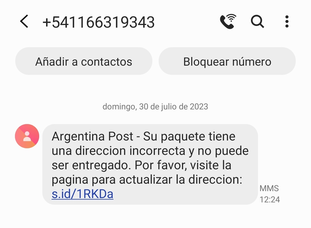 ATENCIÓN - Nueva estafa simulando contactarte por envío de Correo Argentino.
Está muy bien hecha, me costó darme cuenta que no era un mensaje oficial. Va hilo con los detalles.

Primer paso: te llega este SMS (a mí me llegó desde el 1166319343) 👇