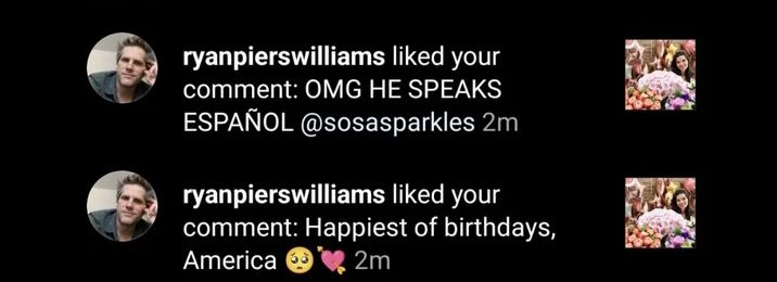 // lmfao stop cause ive commented on his spanish before and he liked it 😂😂