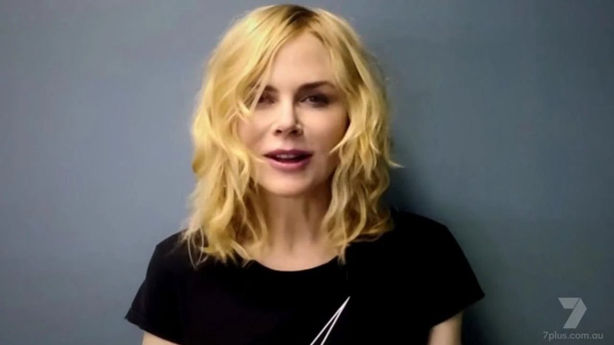 SandraEckersley's tweet image. Apparently this is Nicole Kidman appearing by video at the #Logies. #unrecognizable