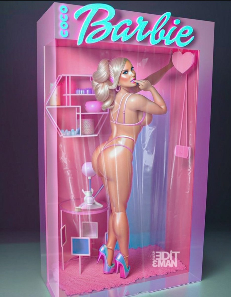 cocosworld's tweet photo. Chanel is so cute.. She tells me, "Mommy, you we're Barbie before the movie came out. You're  the real human barbie". And she is dead serious about it..
 I love how she views me and loves  me. She is so sweet to me💗
Artist- @edit_3man (on IG) https://t.co/3ZpY8KRX2W