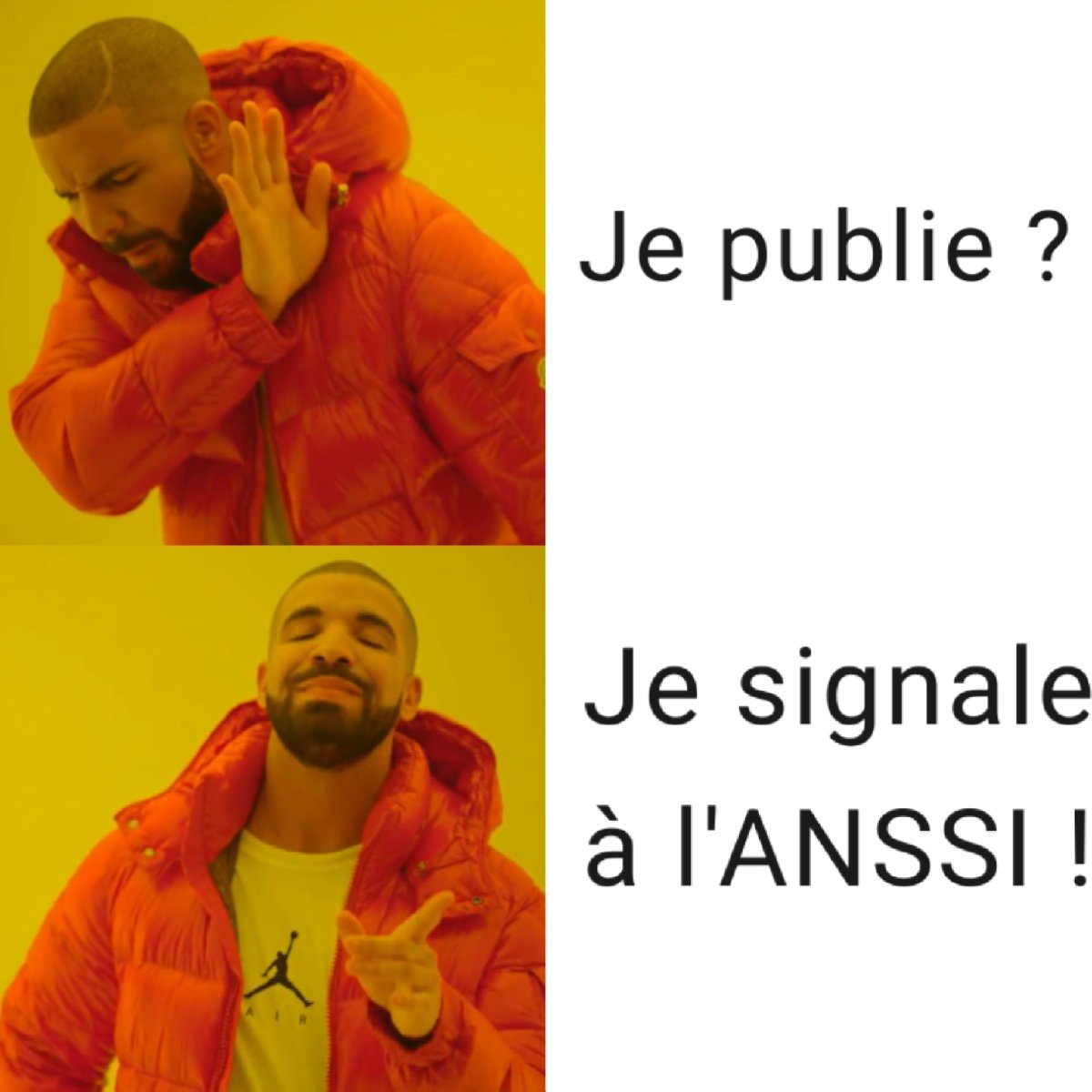 Mathieu Feuillet (@mathieufeuillet) on Twitter photo Vous avez trouvé une vulnérabilité sur un site web ?
🔴 Ne publiez pas la vulnérabilité avant correction !
🟢 Faites un signalement en écrivant à l'adresse cert-fr@ssi.gouv.fr Vous avez trouvé une vulnérabilité sur un site web ?
🔴 Ne publiez pas la vulnérabilité avant correction !
🟢 Faites un signalement en écrivant à l'adresse cert-fr@ssi.gouv.fr