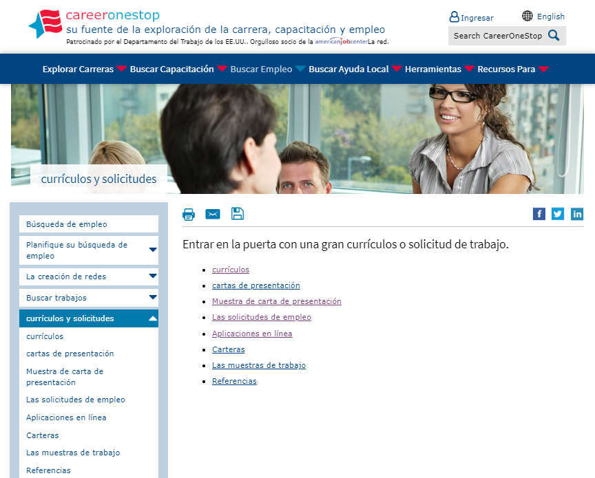 CareerOneStop.org's Resume &amp; Application resources are available in Spanish. Visit: bit.ly/3MIpQY4 for help with resumes, cover letters, applications, references and more! #JobSearchHelp #currículum #resume #solicitud #application #COSResources #CareerOneStop