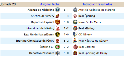 @Oskartxuprz <a href="/Dan_ook/">Dan Monkeypainting</a> <a href="/DAiros_14/">Dairos</a> <a href="/sietecallero/">Lartaun de Azumendi</a> <a href="/AdeuPoma/">Adeu Ferran</a> <a href="/AvalonCFLeiken/">Âvalon de Lêiken</a> <a href="/Coronel_Blimp/">Sargento Warden</a> <a href="/JChaozen/">J. Chao</a> <a href="/Eleder_/">Eleder/_\</a> <a href="/ruestern_/">Paula</a> <a href="/CAIKaiserlauten/">Club Atlético Iberia de Kaiserlâuten</a> @SIO_FC <a href="/carlosalpunto/">Carlosalpunto 🐶</a> <a href="/dronte/">Javier Jiménez</a> <a href="/Fer_S_B/">Fernando Suárez🇪🇦🇺🇦🇮🇱</a> <a href="/SRSantAngelo1/">SRSantAngelo</a> <a href="/TECTONIAFOOTBA1/">TECTONIA</a> <a href="/bipancho/">Francisco Sánchez Tortosa 🇮🇱</a> <a href="/Istel_/">Istel</a> <a href="/scudettocalcio2/">El Scudetto</a> <a href="/cacaueses/">Ave</a> <a href="/AlantikoKF/">Alêtiko Alântiko KF</a> <a href="/Bastian15347977/">Bastian_El_Sigiloso_de_Saitaka</a> <a href="/xtaoth/">Juan T.</a> <a href="/GouldCity/">G . O . U . L . D ®</a> <a href="/_alarq/">nadie</a> <a href="/CotinusaCorp/">Cotinusa Corp.</a> Así queda el resumen de una jornada muy goleadora en la serie A.