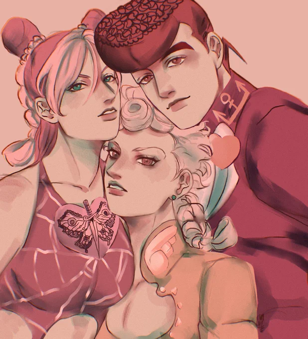 Pink besties  Yes they watched Barbie #JoJosBizarreAdventure