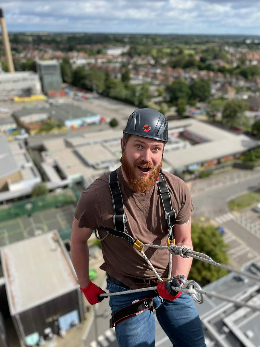 gingervyking's tweet photo. Today I tried something new... Absailing down the side of a hospital for charity... Remember always do something different!! #absailing https://t.co/LUfBo2E0l7