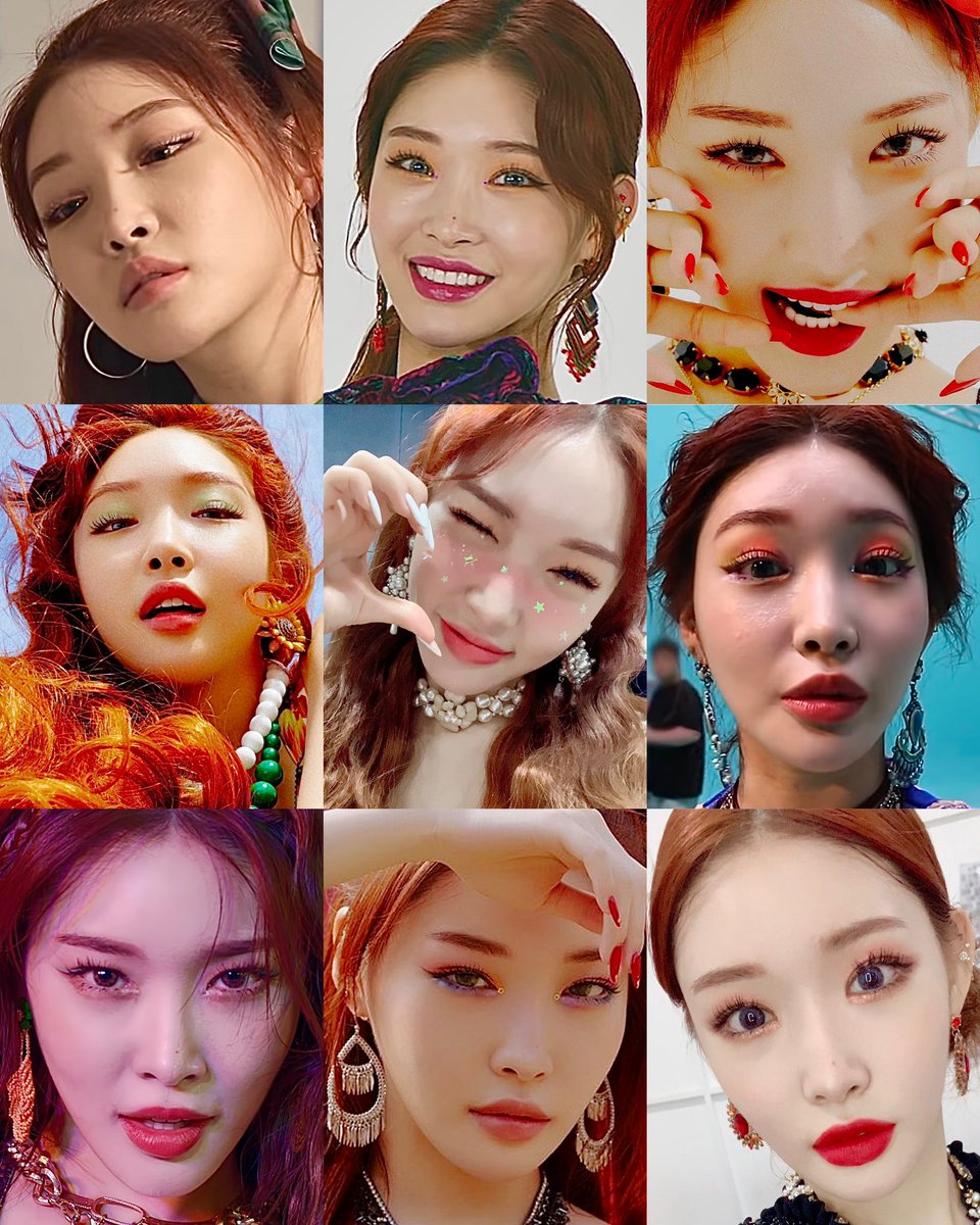 chunghanails's tweet photo. chungha slaying make up looks https://t.co/ESbUvxMrKT