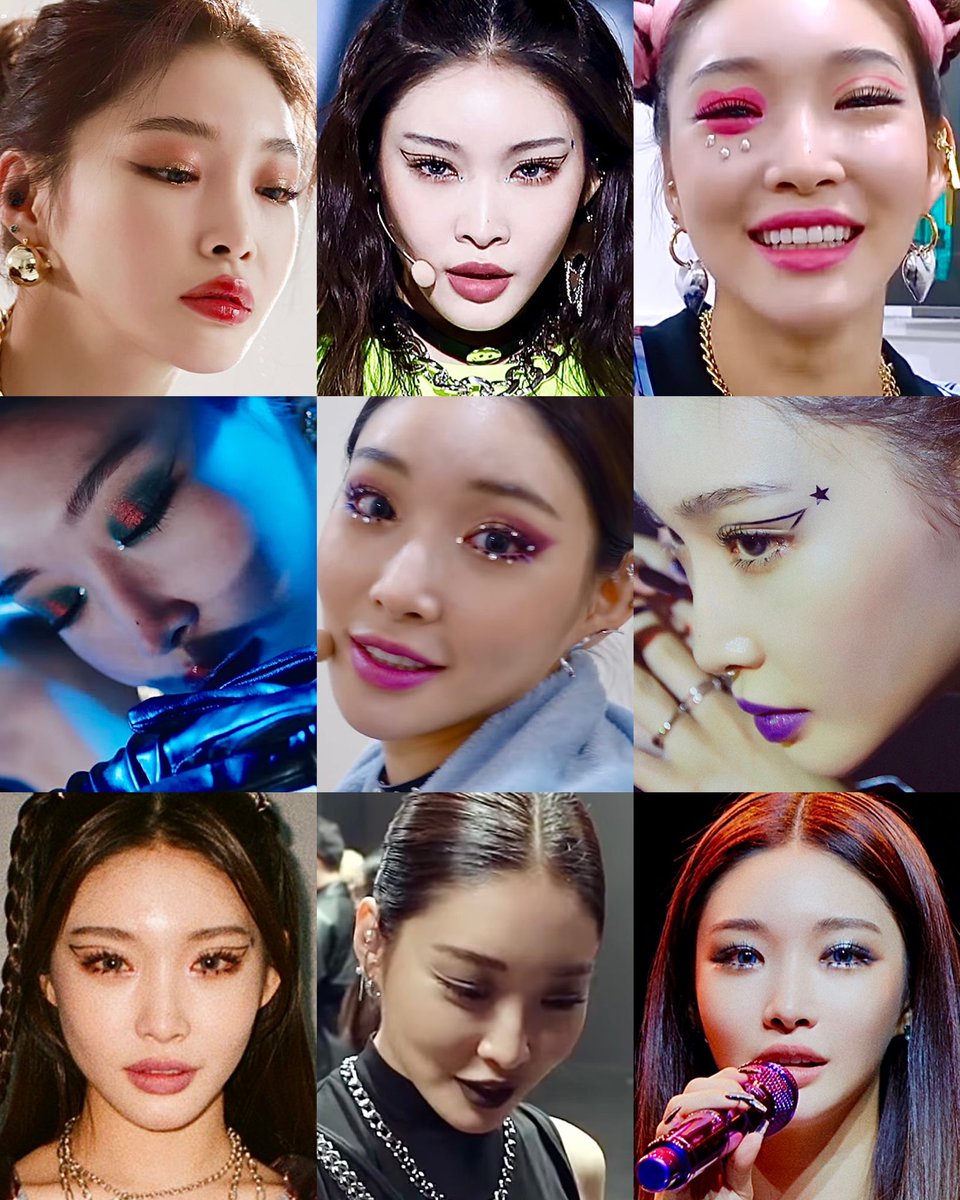 chunghanails's tweet photo. chungha slaying make up looks https://t.co/ESbUvxMrKT