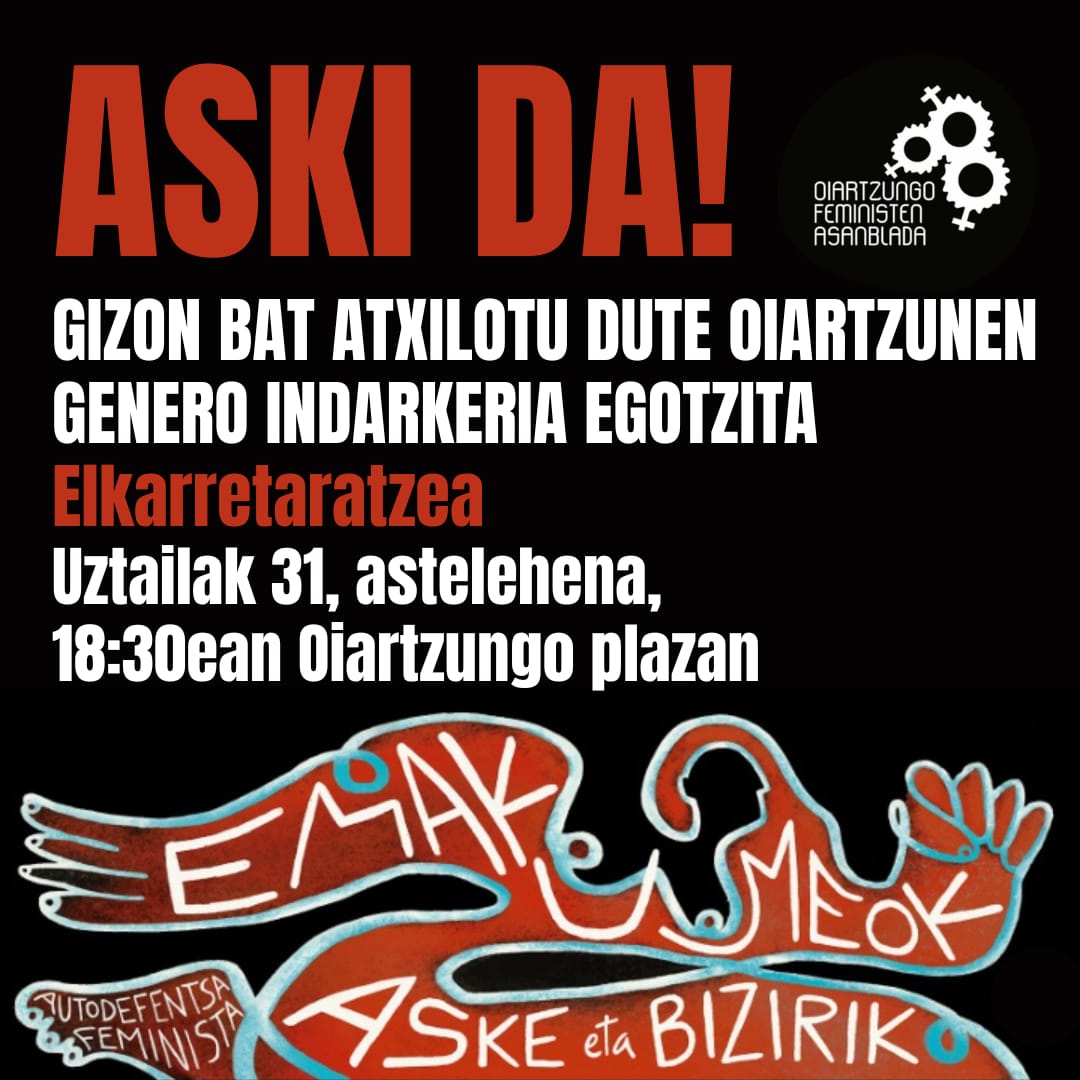 JoanaMendiburu's tweet photo. Bihar elkarretaratzea
#askida https://t.co/MVMb7EpC0L