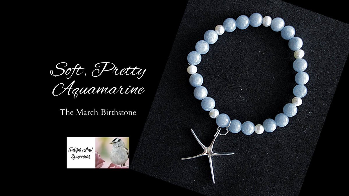 #starfishjewelry #starfishbracelet #pearljewelry #pearlbracelet #junebirthstone #925jewelry #sterlingjewelry #marchbirthstone #925bracelet #sealifejewelry #beachjewelry #bluebracelet #marchbirthstone #aquamarinejewelry #aquamarinebracelet #pasteljewelry tulipsandsparrows.com