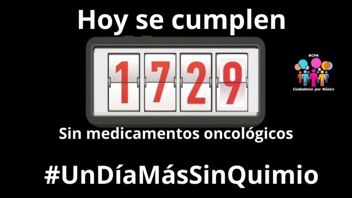 Con atención oportuna y tratamiento integral, el cáncer infantil es curable en  70% de los casos, por lo cual es de vital importancia que no falten los medicamentos oncopediátricos para lograr salvar más vidas. Algo  que a este gobierno no le importa.
#ElCáncerNoEspera  
#CPM