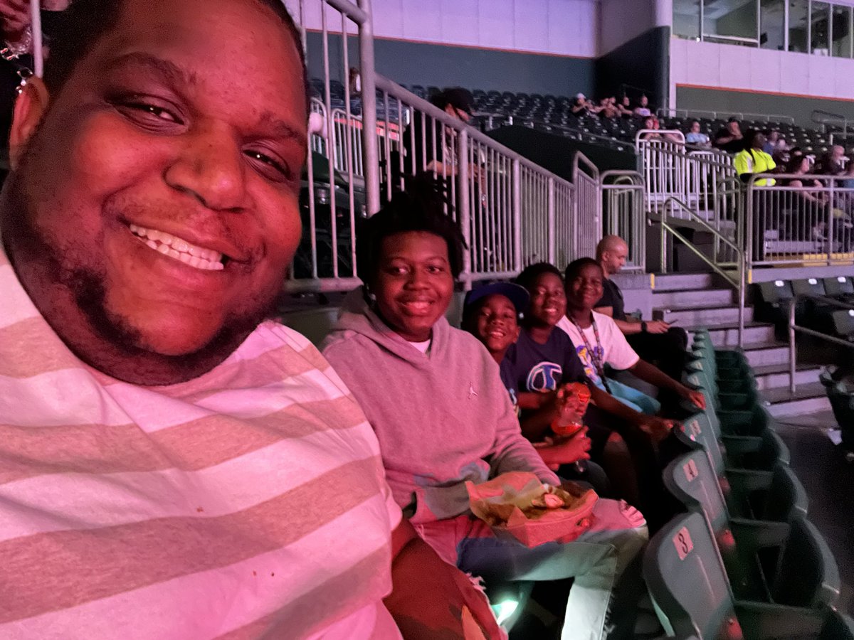 IrvonPlummer's tweet photo. It’s always been my dream to attend a WWE event. And now I’m here with my boys. @WWE #WWESuperShow #WWEMiami https://t.co/H8KsSSV5IA