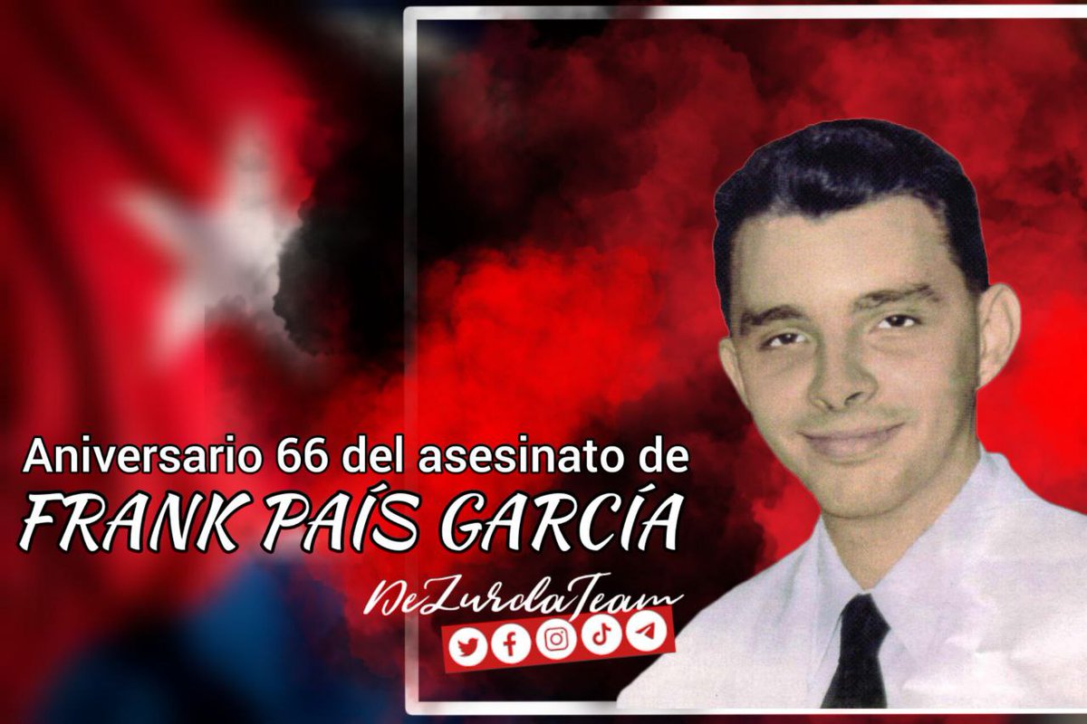 fifoalejandrocr's tweet photo. Frank País representa la dignidad y el profundo patriotismo de la juventud cubana.
#FrankPais #Cuba te honra.
#DeZurdaTeam 
@DeZurdaTeam_ https://t.co/hRihYcsQx5