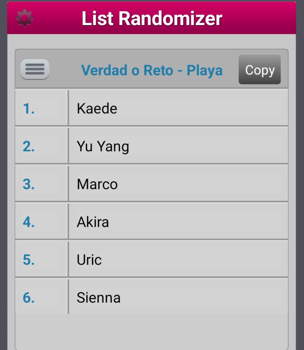 ¡Tenemos el orden para proceder con el juego!

Quienes deseen unirse luego, pueden ir luego del último.
