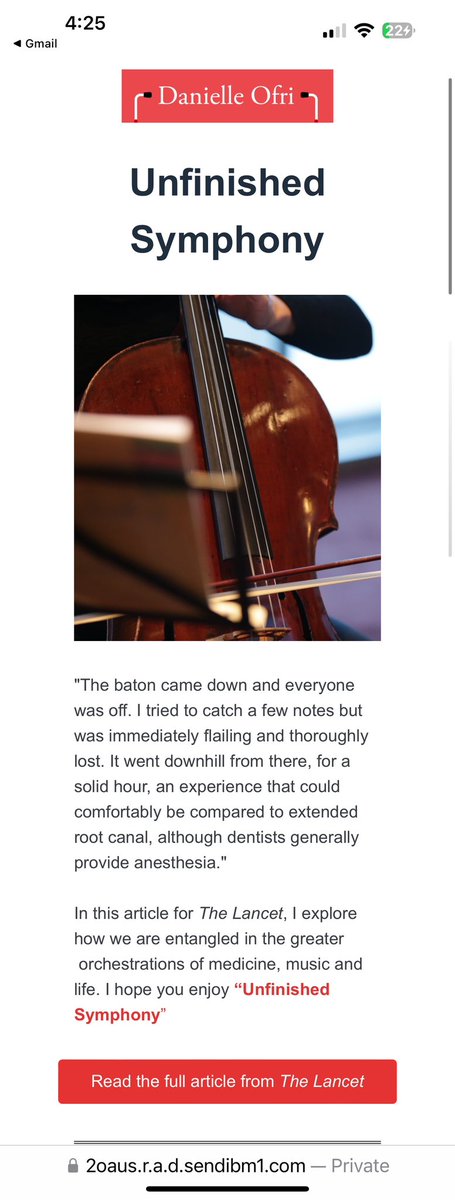 sree's tweet photo. #WorthyRead 🎼🩺
In @TheLancet, @danielleofri, MD, PhD, explores “how we are entangled in the greater orchestrations of medicine, music and life.”
https://t.co/riltT0Nnpc https://t.co/ezOLP5Z0xU