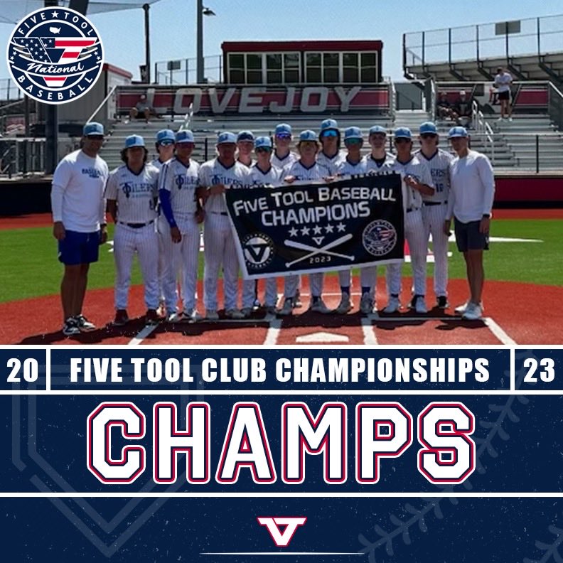 🏆CHAMPIONS🏆 Congrats to @TEXAS_OILERS 17U Hamblin/Hancock on winning the 17U/18U Division of the @FiveTool Club Championships! #WatchEm