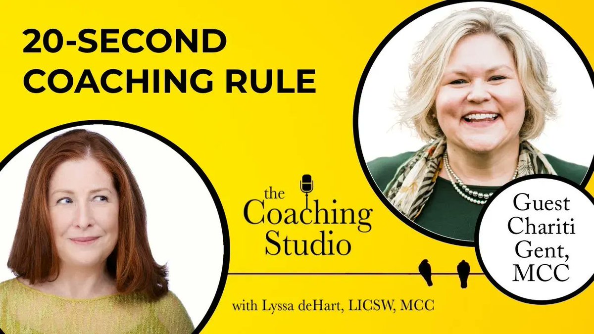 Chariti @charitigent shares coaching wisdom to help us move through the internal churn of needing to fill the space &amp; our discomfort with silence. #Coaching with the 20-Second Rule was priceless! ✨ The #podcast for #Coaches about Coaching Mastery.   bit.ly/3fPpMYV 
#icf