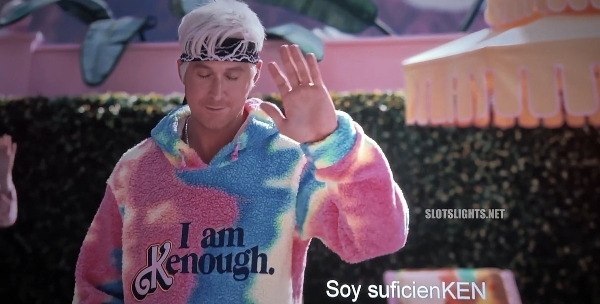 girlbosskenroy's tweet image. The bootleg copy of "Barbie" my friend and I were watching last night had spanish subtitles and I could not stop crying at the translation for "I am Kenough" 😭