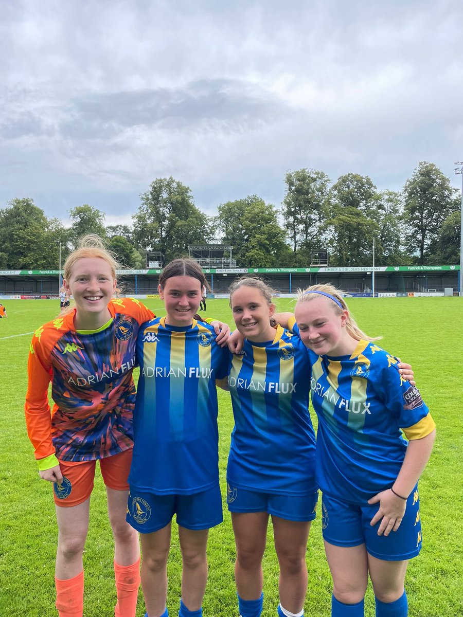 NorfolkSchFA's tweet photo. Good to see our recent Norfolk Rep girls Erica, Fizz, AJ &amp; Kayla using their county experience &amp; our new pathways to push them onto the next level. They represented Kings Lynn Ladies against Step 4 opponents Notts County Ladies and were brilliant! @LynnLadiesFC @NCFC_Women https://t.co/H1XVvhxfjh