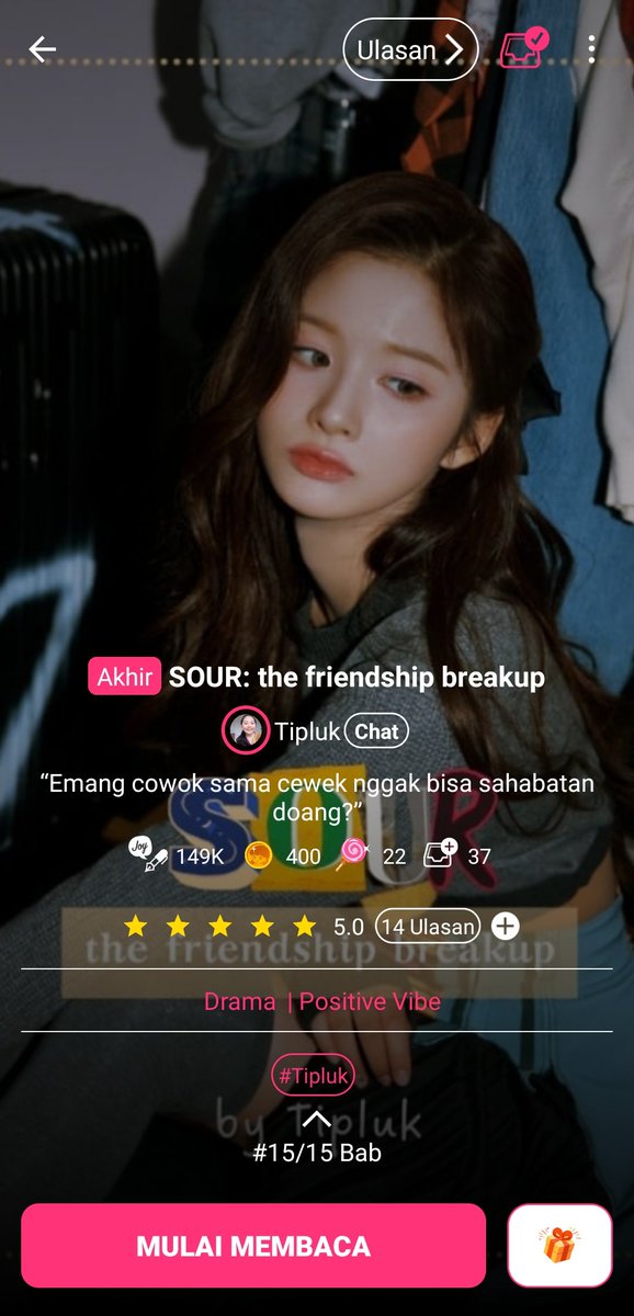 eruuuniverse's tweet photo. 📌MERAPAT! 
Yang ngakunya kena #friendzone coba deh baca ini! 
"SOUR: the friendship breakup", ditulis oleh Kak Tipluk yang bercerita tentang persahabatan cowok dan cewek dengan konflik tak biasa. 

@Joylada_ID 
#JoyladaReview https://t.co/ekilO682R7