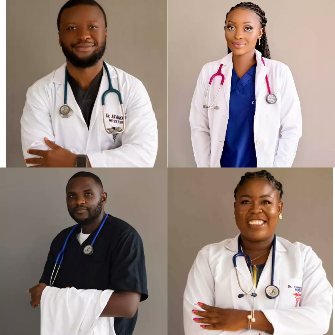 UnilorinNGR's tweet photo. Let's celebrate the success of four exceptional international students - Durrell Esapa Akama, Mambitata O. Egbe, Alfred Lyonga, and Felicia Ane Fokam - as they join the 38th Professional Initiation and Admission Ceremony of Batch A Class of 2021 Medical Graduands! 🌟 🎓👨‍⚕️👩‍⚕️ https://t.co/gD3qAEOTSy