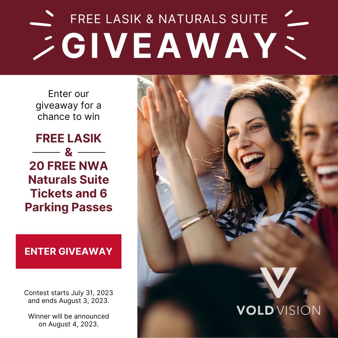 nwanaturals's tweet image. Want a chance to WIN FREE LASIK FROM VOLD VISION AND A FREE 20-PERSON NATURALS SUITE? Through August 3rd, text “Giveaway” to (479) 333-1939 for a chance to win OR visit the link below to enter!
 
voldgiveaway.bestlasikpractices.com 

The giveaway is presented by @VoldVision (1/2)