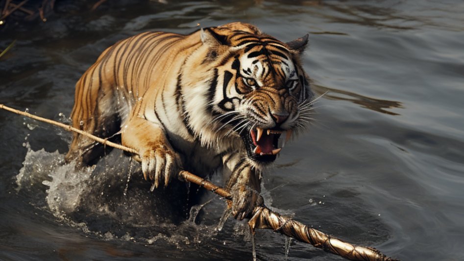 planet_2045's tweet photo. What do they say again? Give a tiger a fishing spear and you feed it for a lifetime? 🐯 

Or we can protect their habitat today so they can feed themselves tomorrow.​

Want to get involved? 👇 
https://t.co/islacTNm3k​

 #planet2045 #ClimateAction #ClimateChange https://t.co/RIXrKwLLGY