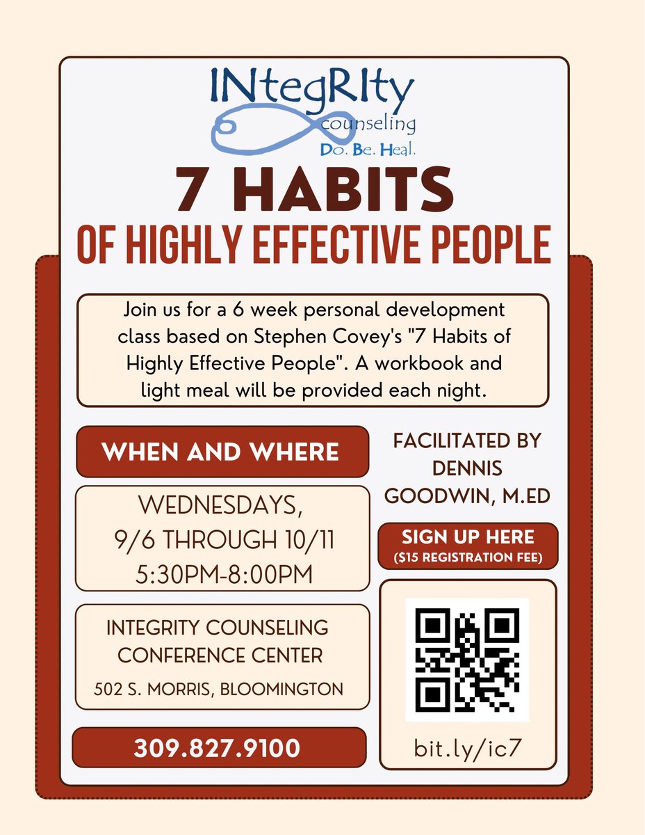 DoBeHeal's tweet photo. Join our next 7 Habits class! -#signup #7habits #september https://t.co/oAG4Y90OpP https://t.co/9EjSnd3qOz