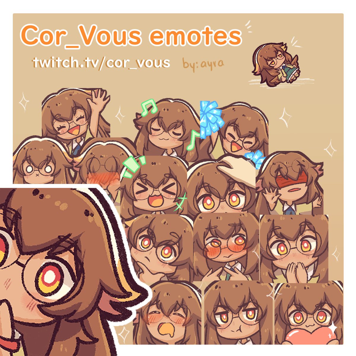 ayra__00's tweet photo. 🪶🌻CorVous emotes🌻🪶
check Cor out at: https://t.co/dDmwBUxAKC
#CorArt https://t.co/NklWaK513M