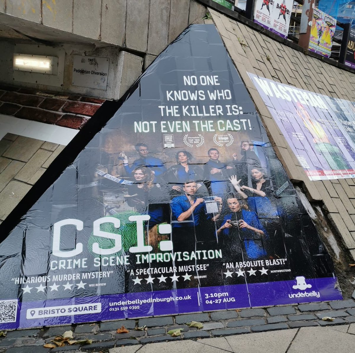 Have you spotted any of our posters yet?

#CSI Edinburgh (<a href="/edfringe/">Edinburgh Festival Fringe</a>)

Mirth meets murder in the world's daftest AWARD-WINNING comedy whodunnit!

4-27 August 3.10pm <a href="/FollowTheCow/">Underbelly Edinburgh</a> Underbelly.

No one knows who the killer is, not even the cast!

Tickets: buff.ly/3Og1Fjd