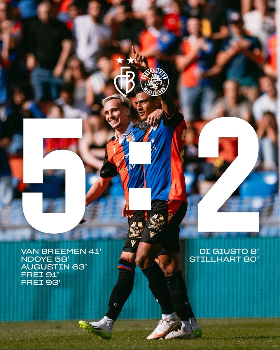 FCBasel1893's tweet image. 🙌🔥 Kampf, Ysatz und drei Pünggt im Joggeli ❤️💙

Wir gewinnen das Heimspiel gegen den FC Winterthur mit 5:2.

#FCBasel1893 #AlliZämme #rotblaulive