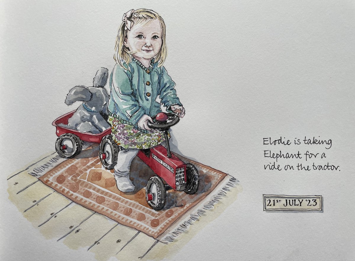 carrie_clarke's tweet image. When our grandson turned 2, I began a year long #visualjournal, capturing everyday stuff we did together.

Today, his sister is 2. Sadly I have Covid so can’t be with her, so spent the afternoon drawing her. 

Happy #birthday dear Elodie!

#grandchildren #drawing #art