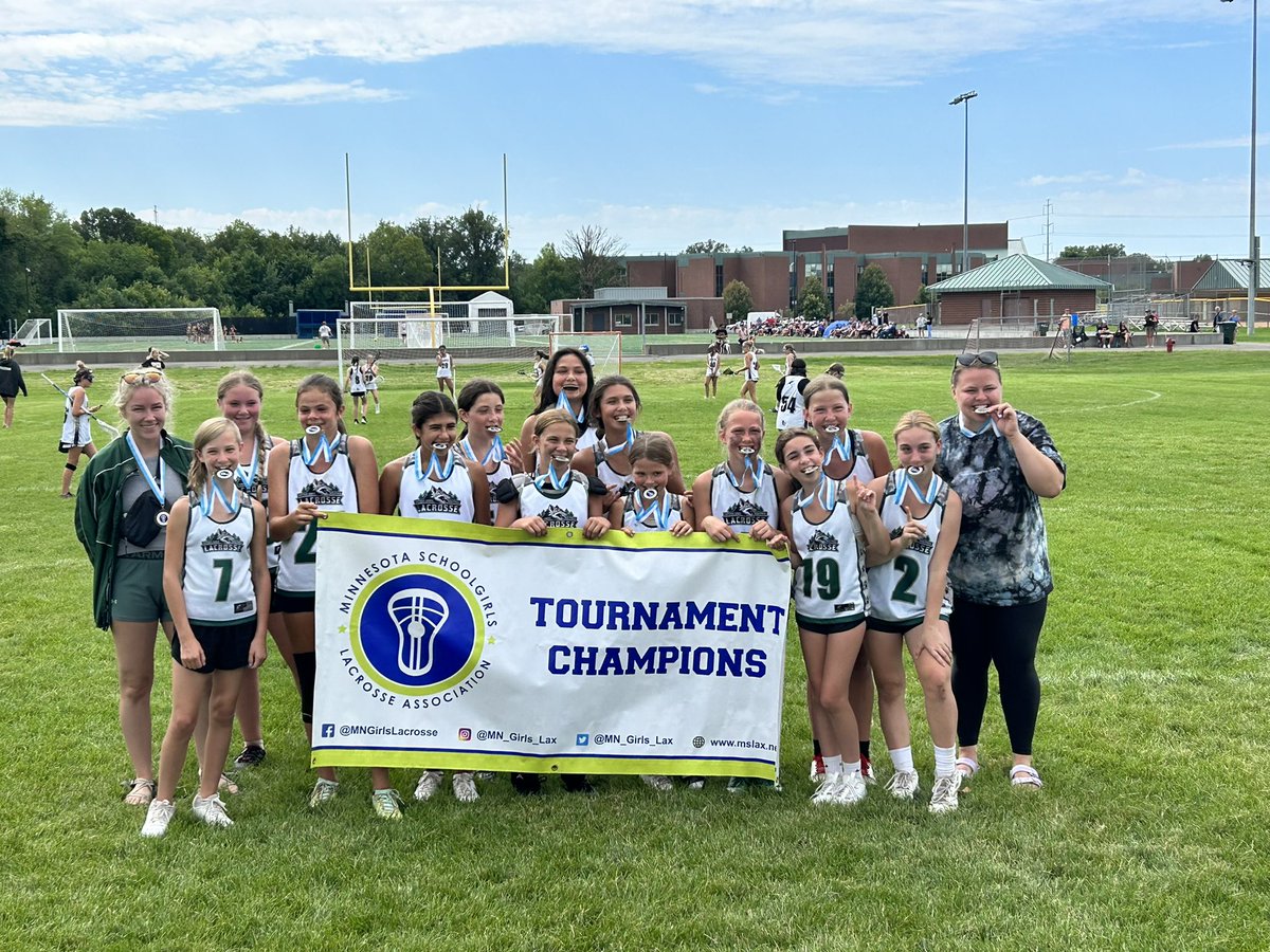 ParkGirlsLax's tweet photo. 2023 U12 State Champions!!
3-1 Wolfpack victory over Blaine.
Great job players and coaches! https://t.co/o6UEfKLMGN