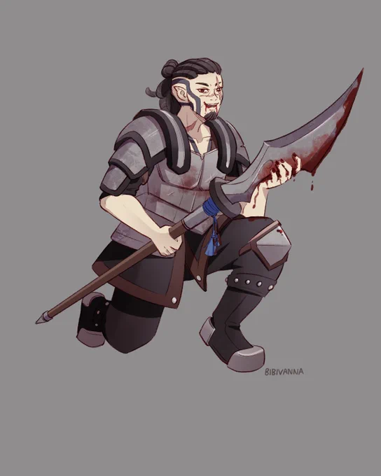 Commission by 37-angry-bees on tumblr for their DnD character. Thank you 