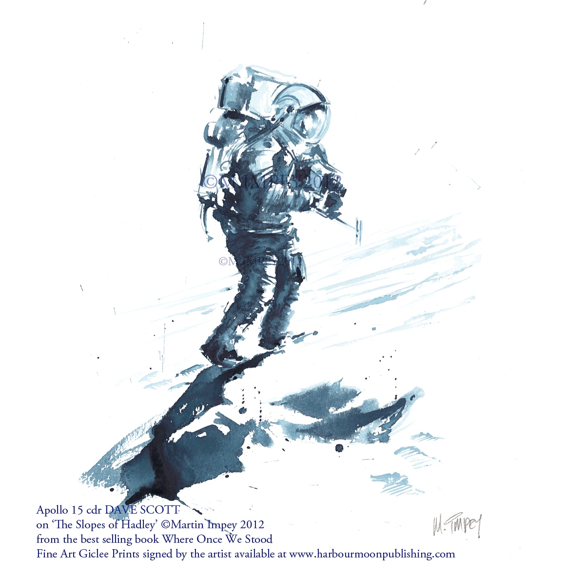 Martin_Impey's tweet photo. #OTD 1971 #Apollo15's Dave Scott &amp; Jim Irwin stepped foot on the moon.
Read about their time on the lunar surface in my book #whereoncewestood with @alifeofriley.
#illustrationart  #astronaut #MOONLANDING #moon #Space #SpaceExploration #artwork #fineart https://t.co/GMjFiV86Vl https://t.co/eI4aKRaZvL