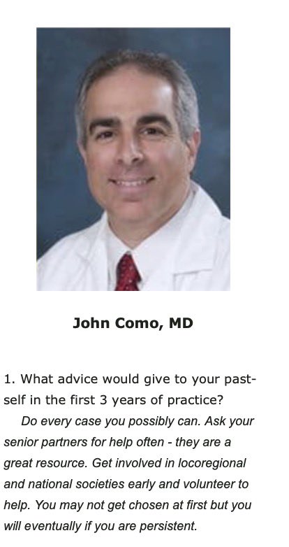 One aspect we love most about Cleveland Surgical is the advice we get from experienced surgeons- check out the advice from Dr. Como, General Surgeon at MetroHealth, below: