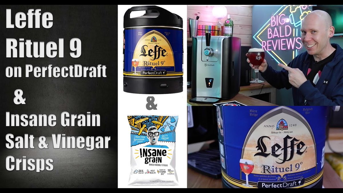 ReviewsBald's tweet photo. Strongest Belgium ale yet on the channel, Leffe Rituel 9. Is it another Leffe belter! 
Also some insane Salt and Vinegar snackage! 

https://t.co/y30s4HZOyn

#perfectdraft #beerhawk #leffe #beerreview #beerathome #beerstagram #beersnacks #bigbaldreviews #beerbods https://t.co/HP3hXo0Jk9