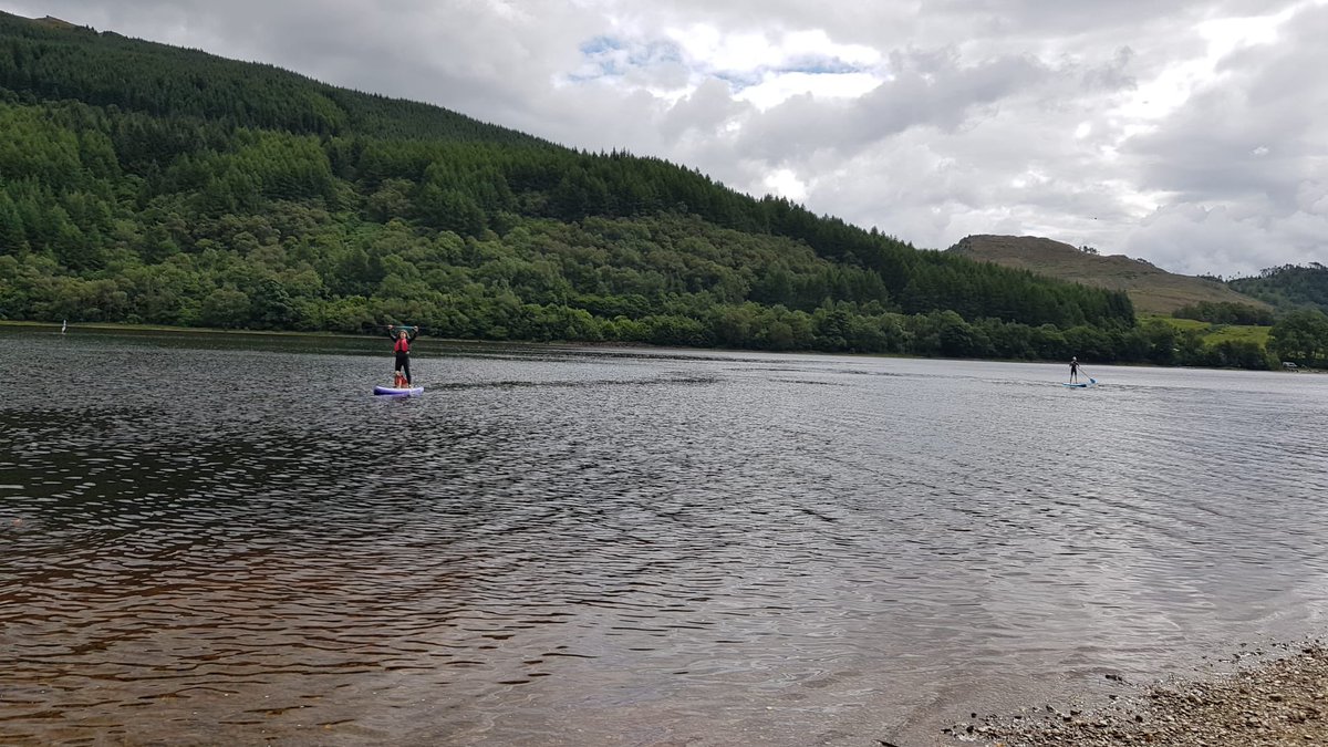 MacBark's tweet photo. So yesterday I was king of the mountains. Today I captain of the sea (well Loch!). I love paddle boarding jump straight on it. #pupsonsups #lochlubnaig https://t.co/jUHhnaNvsp