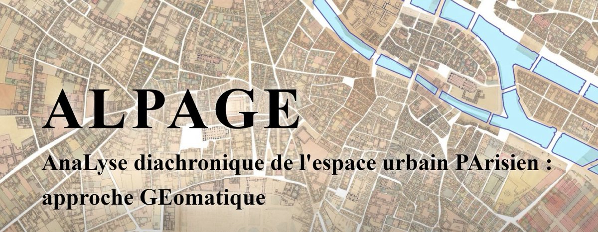 [1jour1ressource🗺️] 

Données ALPAGE : Ici : les données du programme AnaLyse diachronique de l'espace urbain PArisien : approche Geomatique, une mine d’or de données sur #Paris du Moyen Âge au 19è : limites, bâti, linéaire, etc.